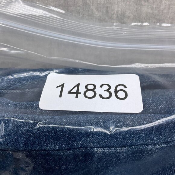 Venezia Skirt‎ Women 10 Blue A-Line Stone Wash Back Slit Denim Stretch VTG - Picture 8 of 8